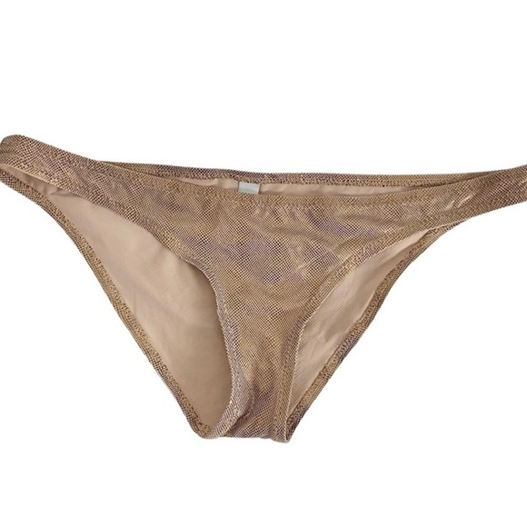 Solid & Striped Size Large Bronze Metallic Bikini Bottom - Picture 4 of 8